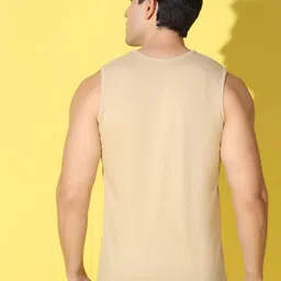 WOOSTRO Pack Of 2 Printed Pure Combed Cotton Gym VestsVWS26(98 RUST)(ALONE RUST) image 2