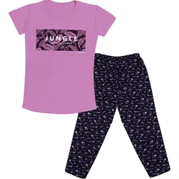 Tee Weavers Girls Printed Night suit-23