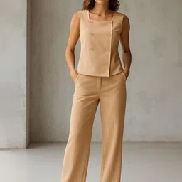 SASSAFRAS worklyf Square Neck Top With Trousers Co-Ords-picture-28