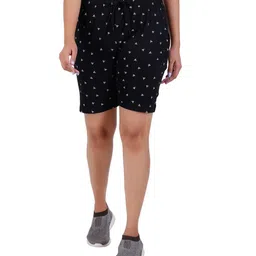 GUIDE Women Pack Of 2 Cotton Typography Printed Shorts-image-87