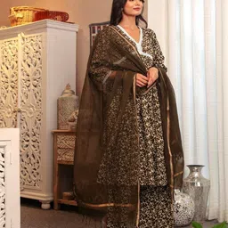 LABEL ADRIJA Women Printed Anarkali Kurta Set-picture-46