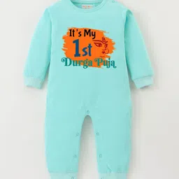 BLUSHES Infants Durga Puja Printed Pure Cotton Romper-picture-6