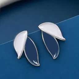 Krelin Silver-Plated Leaf Shaped Studs-14