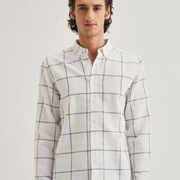 Banana Club Men Classic Windowpane Checks Checked Casual Shirt-picture-17