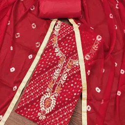 HERE&NOW Embellished Unstitched Dress Material-picture-7
