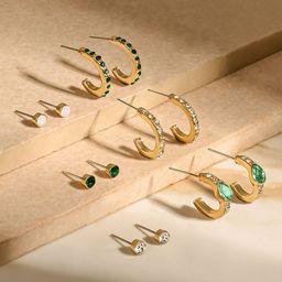 Accessorize Set Of 6 Circular Crystals Studs-image-21