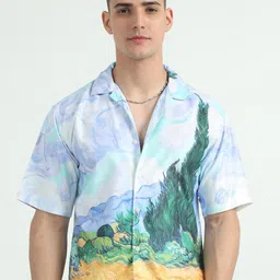 NEVER NEUD Men Relaxed Opaque Printed Casual Shirt-image-23