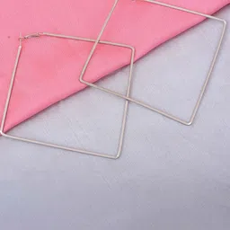 MEMOIR Silver-Plated Square Shaped Hoop Earrings-picture-10
