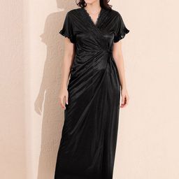 Arela Satin Baby Doll with Asymmetric-image-79