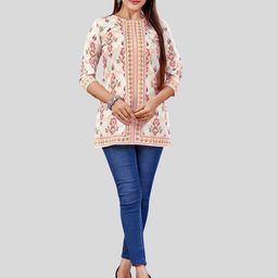 Saree Swarg Ethnic Motifs Printed Regular A-Line Kurti image 5