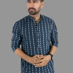 LADSLOOM Men Geometric Printed Thread Work Kurta-picture-49