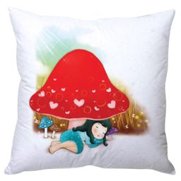 Stybuzz Mushroom Cushion Cover - White And Red-22