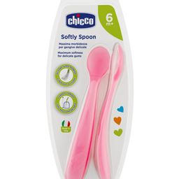 Chicco Soft Silicone Spoon Pack Of 2 - Pink-25