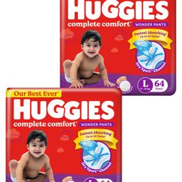 Huggies Wonder Pants Large Size Pant Style Diapers - 64 Pieces (Pack of 2)-image-93
