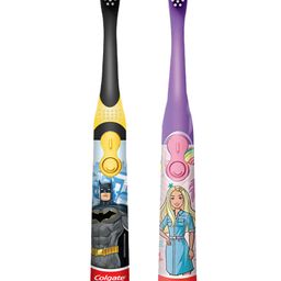Colgate Kids Barbie - 1 pc & Colgate Kids Batman - 1 pc Battery Powered Electric Toothbrush Extra Soft Bristles-4
