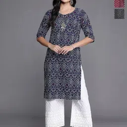Anouk Rustic Pack Of 3 Ethnic Motifs Printed Straight Kurta-image-57