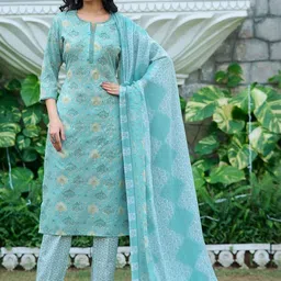 SZN Women Ethnic Motifs Printed Kurta Sets with Dupatta-picture-26