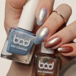 BAD COMPANY Set Of 2 No Toxin Glitter Nail Polish - 10 ml Each - Hope 45 - Gratitude - 49-3