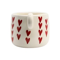 Rare Planet White & Red Solid Ceramic Glossy Cups Set of Cups and Mugs image 4