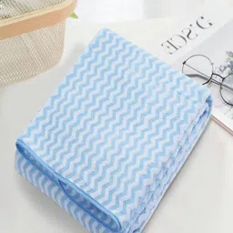 Black gold Blue & White 1 Striped Other 400 GSM Bath Towel-12