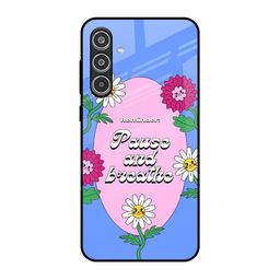 QRIOH Floral Printed Sleek & Lightweight Silicone Samsung Galaxy A56 5G Glass Back Case-picture-22