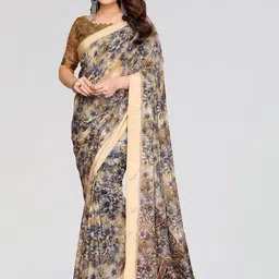 Moda Rapido Floral Poly Georgette Saree-picture-24