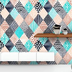 ArtzFolio Printed UV-Resistant Anti-Bacterial Vintage Geometric PatternPeel & Stick Wallpaper-image-102