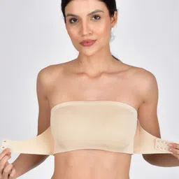 Tomkot Strapless Front-Closure Bandeau Bra Non Padded tube Bra for Women-27