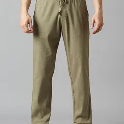 TCI Men Men Striped Mid-Rise Relaxed Easy Wash Corduroy Trousers-picture-3