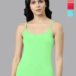 Rupa Jon Pack Of 4 Cotton Non Padded Camisoles-image-45
