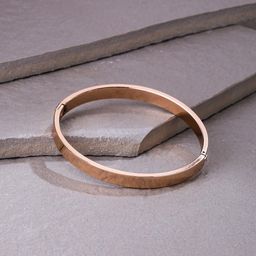 The Roadster Lifestyle Co Men Rose Gold-Plated Kada Bracelet-image-92
