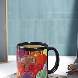 PENTADECO Red & Green Printed Ceramic Glossy Mugs Set of Cups and Mugs-2