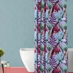 ArtzFolio Blue & Red Printed Waterproof Shower Curtain-image-98