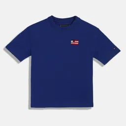 Tommy Hilfiger Boys Solid Round Neck Cotton T-shirt-image-86