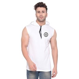 BEYOU FASHION Hooded Sleeveless Slim Fit Casual Tshirt-picture-2