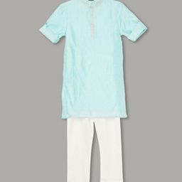 Melange by Lifestyle Boys Solid Embroidered Kurta with Pyjama-picture-21