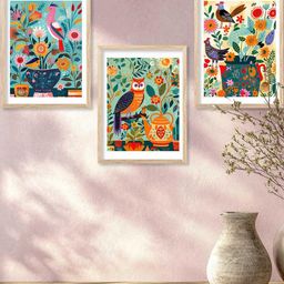 Floral Wall Art With Frame Home Decor Wall Painting For Living Room Office Bedroom-22