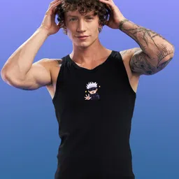 Uniplanet store Printed Scoop Neck Gym Vest UVM-LG-JUJU-CROSS-BLK-S-image-58