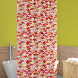 ArtzFolio Red & Yellow Printed Waterproof Shower Curtain-2