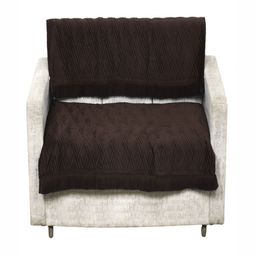 Fashion Throw Coffee Brown Velvet 2 Piece Sofa Cover-image-90