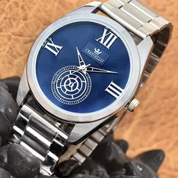 CRESTELLO Men Dial & Stainless Steel Bracelet Style Straps Analogue Watch CR-GR248-BLU-CH-picture-1