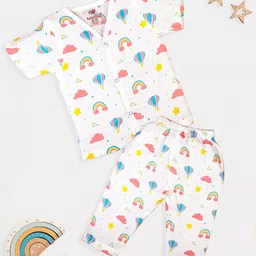 FEBVIBE Girls Printed Organic Cotton Shirt With Pyjama-picture-32