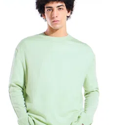 Bewakoof Men Green Full Sleeves Cotton Pullover-image-67