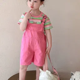 StyleCast x Revolte Striped T-shirt With Dungarees-image-33
