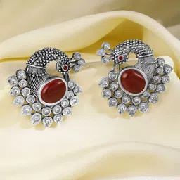 Rubans Peacock Shaped Studs Earrings-45