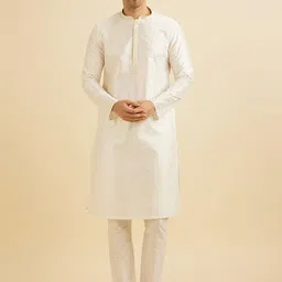 Manyavar Embroidered Straight Sequinned Kurta with Pyjamas-image-49