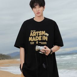 StyleCast Men Typography Printed Round Neck Oversized T-shirt-image-62