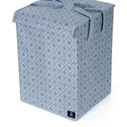 Craft Bazar Grey Printed Foldable Laundry Bag-image-9
