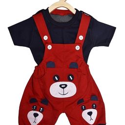 BAESD Infants Printed Cotton Dungarees-20