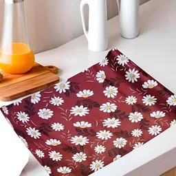 Aura Red Set of 1 Water Resistant Shelf Liner Organisers-17